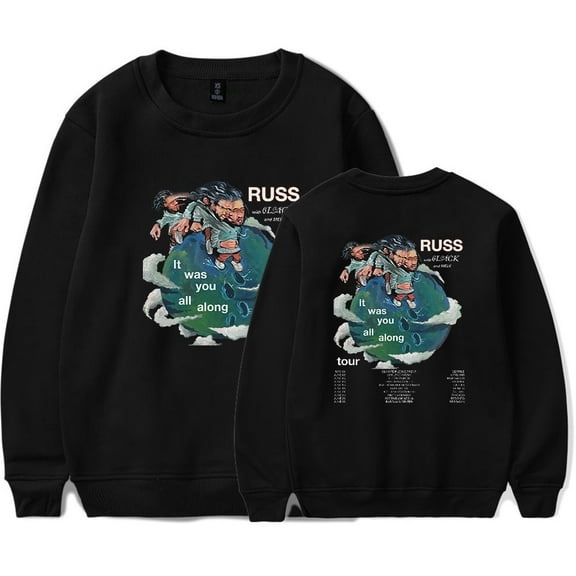 Russ It was You All Along Tour Men/Women Long Sleeve Crew Neck Sweater Men/Women Longsleeve Sweater