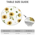 thumbnail image 6 of Water-Resistant Sunflower Tablecloth with Elastic Fit, Round Polyester Cover for Patio and Dining Room, Fits 44-52 Inch Diameter, 6 of 7