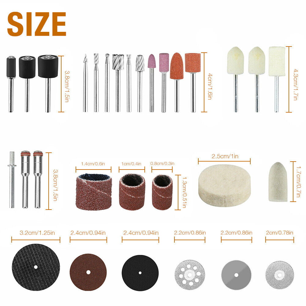217x Rotary Tool Accessories Kit Sanding Polishing Grinding Cutting for  Dremel