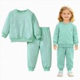thumbnail image 2 of ZIXKCGDSE Girls 2 Piece Outfits Cotton Long Sleeves and Elastic Waist Pants Fall Clothing Set Size 2-3 Years, 2 of 5