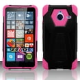 thumbnail image 1 of For Nokia Lumia 640 XL (AT&amp;amp;amp;amp;T/MetroPCS/T-Mobile) - HYBRID PC/SC Combo Cover w/ Kickstand - Hot Pink HYBTB, 1 of 7