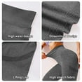 thumbnail image 2 of SHELLTON Womens Seamless Butt Lift Leggings High Waisted Yoga Pants Ribbed Workout Slimming Tights Black/M, 2 of 4