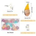 thumbnail image 2 of DIY Dangle Earring Making Kits Including Resin & Teardrop Walnut Wood Pendants Brass Earring Hooks & Jump Rings Mixed Color 96pcs/box, 2 of 6
