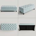 thumbnail image 6 of CQSXDA Functional  Storage Ottoman Bench 50.25 Inch with Safety Hinges for Living Dining Room and Hallway, Baby Blue-Polyester, 6 of 7