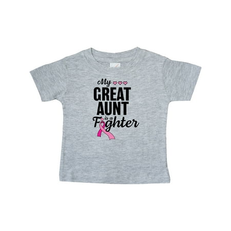 

Inktastic Breast Cancer Awareness My Great Aunt is a Fighter Gift Baby Boy or Baby Girl T-Shirt
