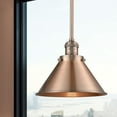 thumbnail image 2 of 201S-AC-G64 Innovations Lighting Cone - 1 Light Stem Hung Mini Pendant In Industrial Style-8 Inches Tall and 6 Inches Wide-Antique Copper Finish-Seedy, 2 of 3
