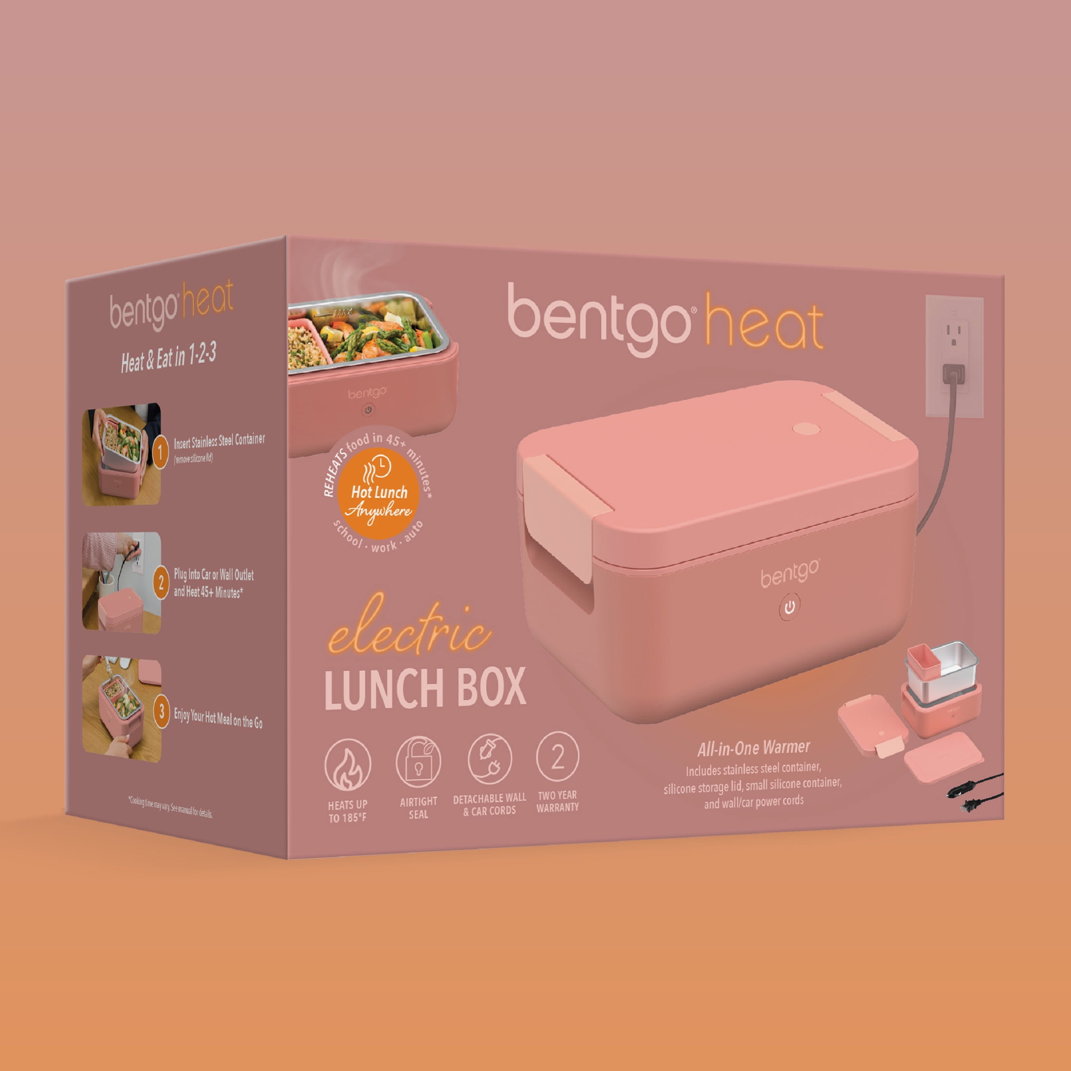 Bentgo Heated Electric Bento Box Pink Spice 42.4 oz. (BGHEATBX-PS)