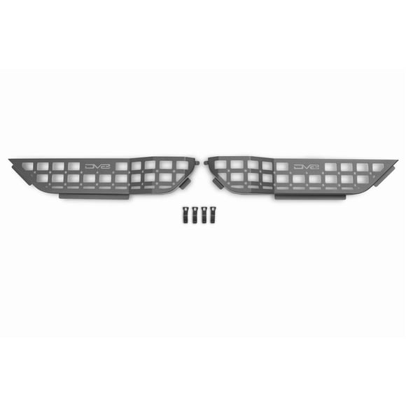 DV8 Offroad Molle Cargo Panel MPJL-05 MOLLE; Front Door Panel Mount; Direct Fit; Bolt-On; Powder Coated; Black; Steel