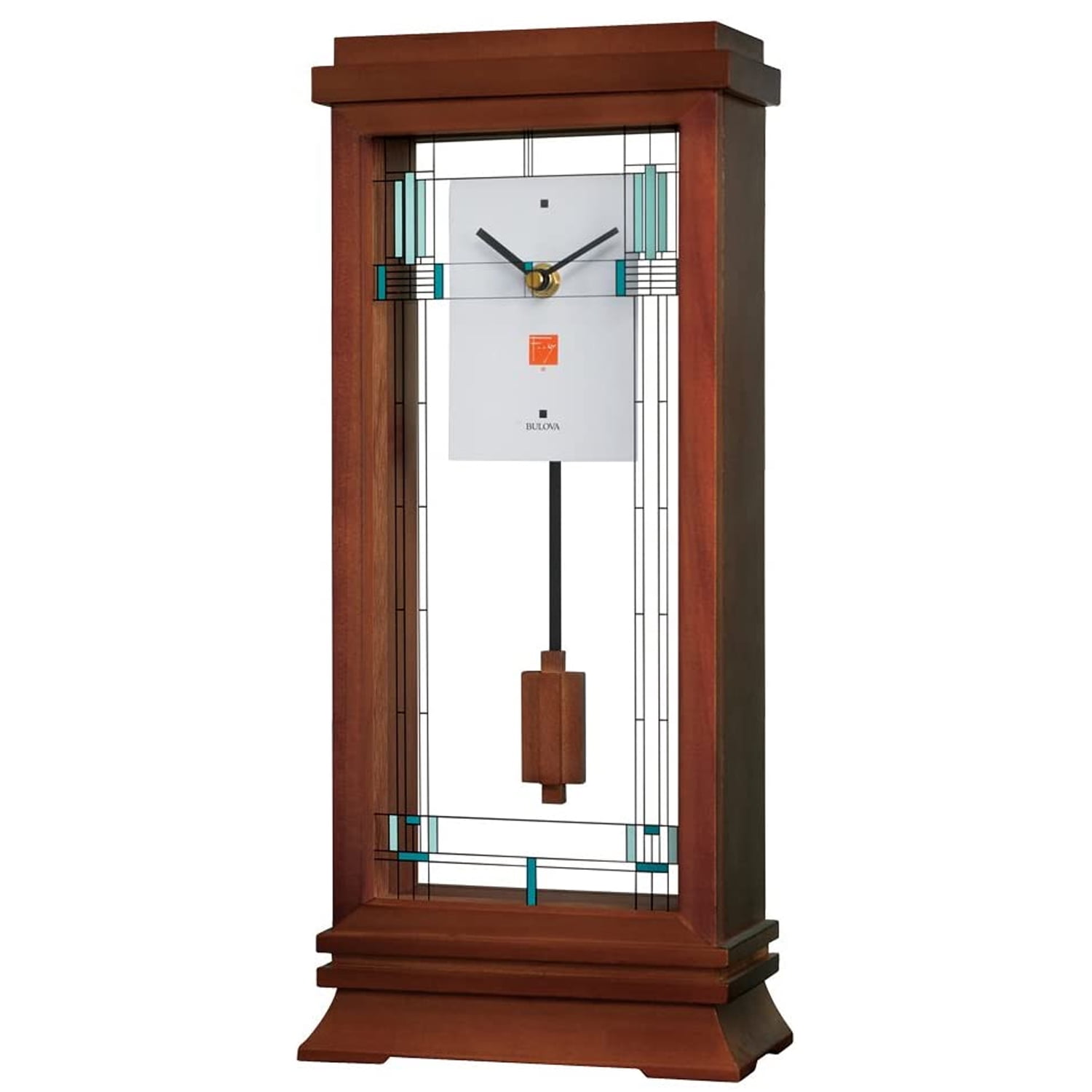 Bulova Clocks B 1839 Willits Wooden Modern Mantel Clock with Pendulum, Walnut Bulova Clocks B 1839 Willits Wooden Modern Mantel Clock with Pendulum, Walnut d 7 a 3388 c 4 f 10