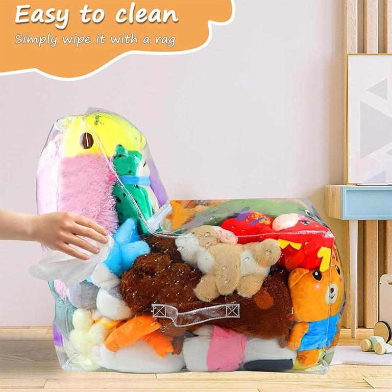 Stuffed Animal Storage Bean Bag Chair – Giant 53” Toy Organizer, Velvet Cover For Kids & Adults