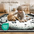 thumbnail image 4 of ODIKA 5'x7' Washable Area Rug Non-Slip, Chair-Friendly Gothic Snake Moth Mystic Witchy Vine Border Whimsical Witch Themed for Dining Room, Under Table, Home Office, 4 of 7
