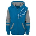 thumbnail image 2 of Youth Blue Detroit Lions Stadium Color-Block Full-Zip Hoodie, 2 of 3