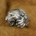 thumbnail image 4 of 925 Sterling Silver Hunting Leopards Ring Biker Rock Punk Jewelry TA348 Large Model US Size 15.5, 4 of 17