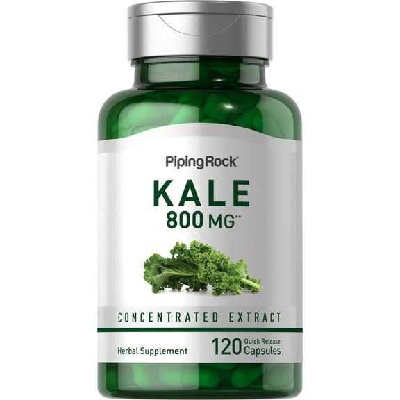 Kale Extract 800mg | 120 Capsules for Men and Women | by Piping Rock