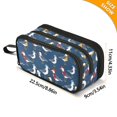 thumbnail image 4 of FORMRS Pencil Case with 3 Compartments School Large Capacity Zipper Pen Pouch Stationery Organizer, Blue Cartoon Birds Pattern, 4 of 8