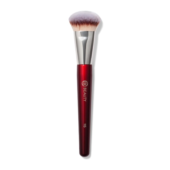Pozyie BK BEAUTY 115 MEDIUM CONTOURED FOUNDATION BRUSH – Contoured Foundation Brush for Liquid Makeup - Foundation Makeup Brushes - Face Brush For Liquid Or Cream Foundation
