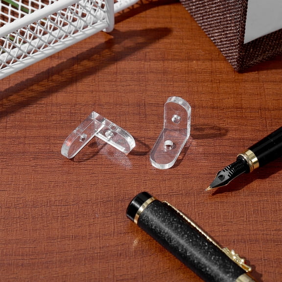 Amosfun 15Pcs Transparent Acrylic Corner Brackets for Boxes with Detachable L Shaped Fasteners