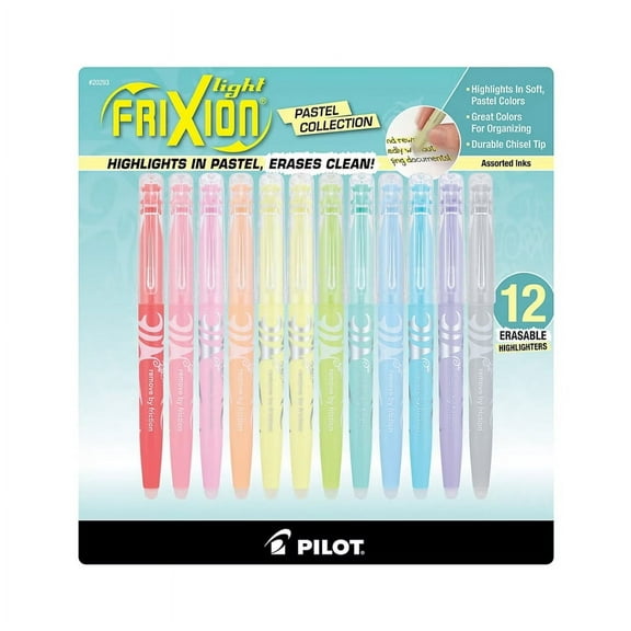 Pilot FriXion Light Pastel Erasable Highlighters, 12 pk. - Assorted