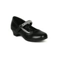 thumbnail image 1 of Little Angel Daisy-759E New Girl Round Rhinestone Strap Kiddie Heel Pump, 1 of 5