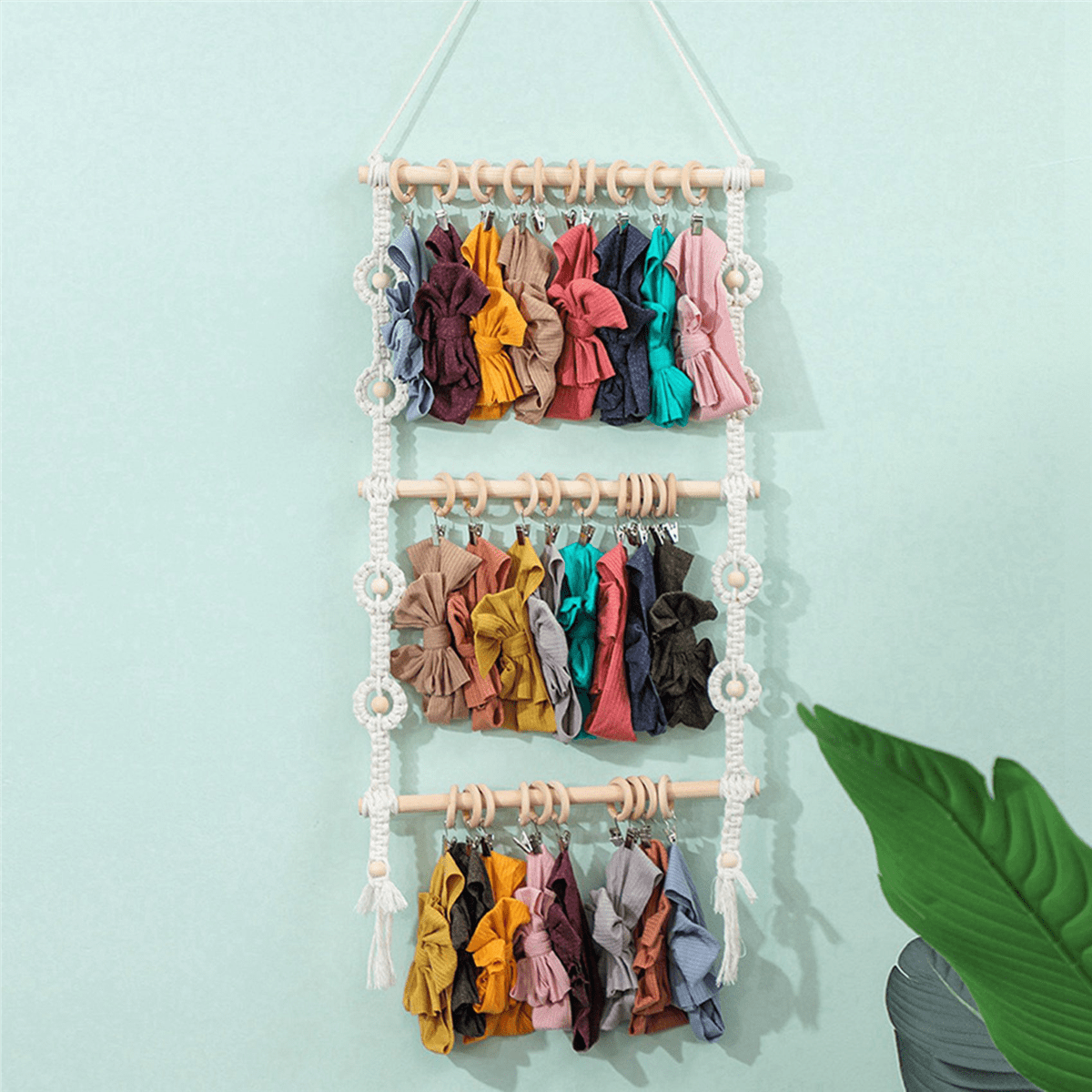 2X Headband Holder Hair Bows Organizer for Hair Accessories Organizer Headband Wall Hanging Decor for , Baby
