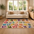 thumbnail image 2 of Gelasgo Animal Alphabet Velvet Area Rug, Colorful ABC Learning Decorative Carpet, Soft Indoor Floor Mat for Kids Room Nursery Classroom Playroom Home Decor, 2 of 5
