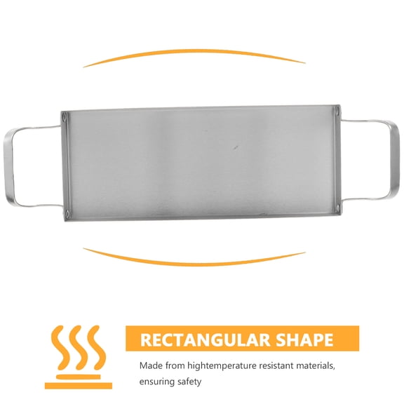 STRANDCHIC Elegant Stainless Steel Serving Tray with Dual Handles for Daily Use, Grilling, Sushi, and More