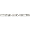thumbnail image 3 of 925 Sterling Silver 5.5mm Solid Plain Figaro Anchor Chain w/ Lobster Clasp - 18", 3 of 5