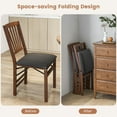 thumbnail image 5 of Barara King Dining Chairs,Restaurant Side Bistro Chair,Set of 2 Folding Chairs with Padded Seat and Rubber Wood Frame-Brown, 5 of 6