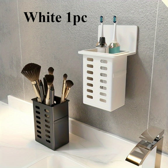1 functional toothpaste bathroom toothbrush stand wall-mounted toothbrush storage rack bathroom storage rack