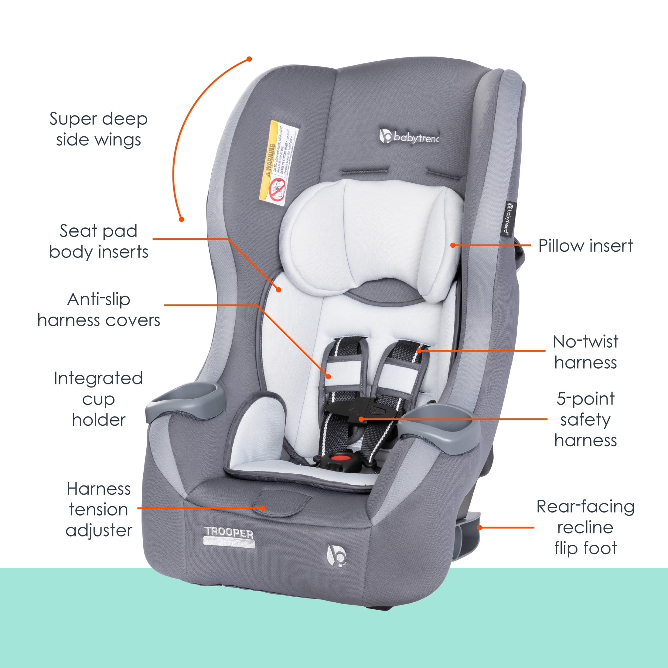 Baby Trend Trooper 3-in-1 Convertible Car Seat