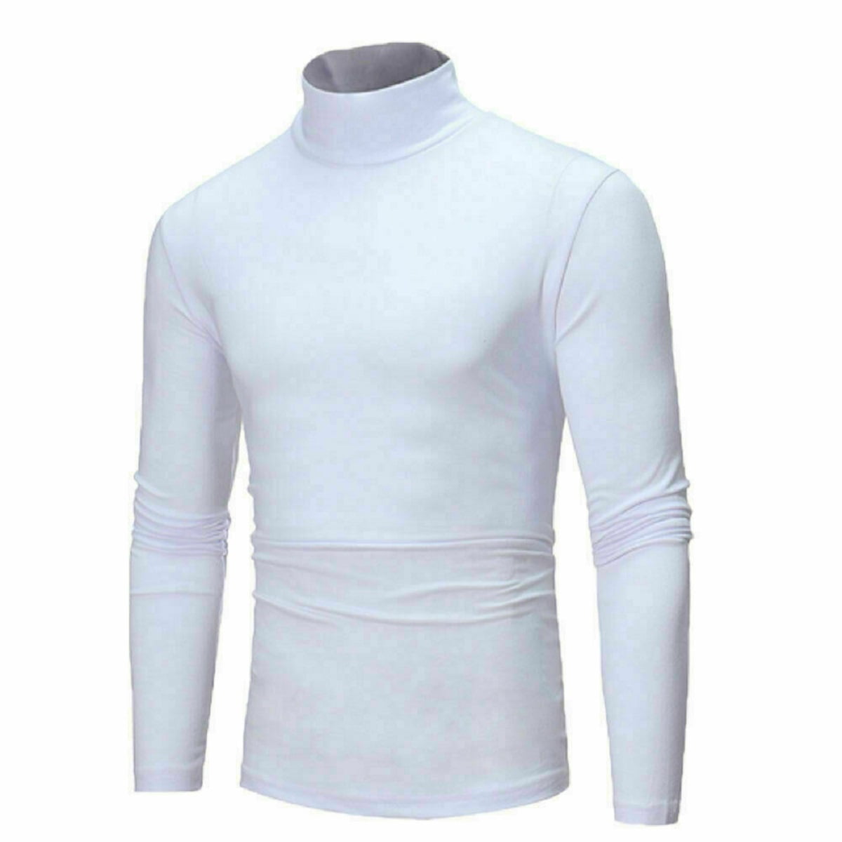 Frecoccialo - Mens Thermal Cotton Turtle Roll Neck Skivvy Turtleneck Sweater Stretch Shirt New 