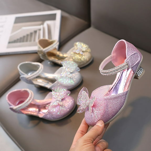 Princess Shoes Toddler Girls Dress Shoes Sandals Flower Girl Shoes Wedding Party High Heels for Kids