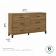 thumbnail image 2 of Somerset 6 Drawer Dresser in Fresh Walnut - Engineered Wood, 2 of 9