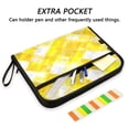 thumbnail image 2 of Accordion File Organizer with Zip Closure 13 Pockets Expanding File Folder Letter A4 Paper Document Organizer for Home Office Yellow and White Checkered Squares, 2 of 7
