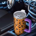 thumbnail image 6 of Halloween Witches on Brooms Pattern Tumbler with Handle and Lid,40oz Double Wall Vacuum Insulated Tumbler,Cups Gift for Women and Men, 6 of 7