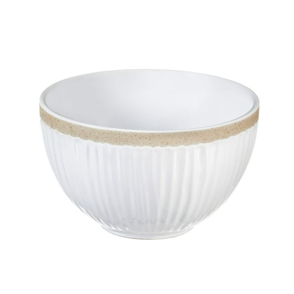 Evergreen Ceramic Debossed Bowl, 20 OZ, Picket Porcelain