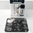 thumbnail image 2 of Steampunk Astrology Chart Coffee Station Mat - Astral Gothic Sun and Moon Absorbent Mat - Non-Slip Kitchen Counter Mat - Retro Astronomical Print, 2 of 4