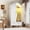 White, variant on PakaLife 70.9" Arched Armoire Wardrobe Closet, Mid-Century Modern 2 Fluted Doors, Clothing Storage Cabinet with Hanging Rod, LED Light and 1 Drawers, for Bedroom,White