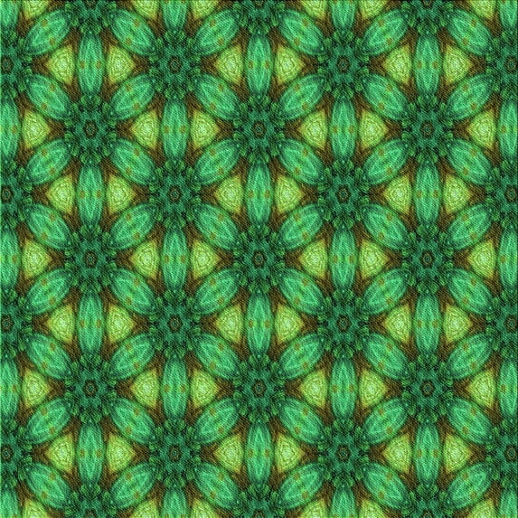 Ahgly Company Indoor Square Patterned Deep Emerald Green Area Rugs, 6' Square