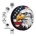 thumbnail image 4 of Balery American Bald Eagle Cubiertas para Neumáticos - Protector Resistente para Neumáticos de Camioneta, SUV, Remolque, Camper y RV-14 inch, 4 of 6