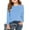 Z13Blue, variant on Girls Long Sleeve T Shirts Kids Fall Crewneck Tops Basic Tees 5-14 Years Purple 160