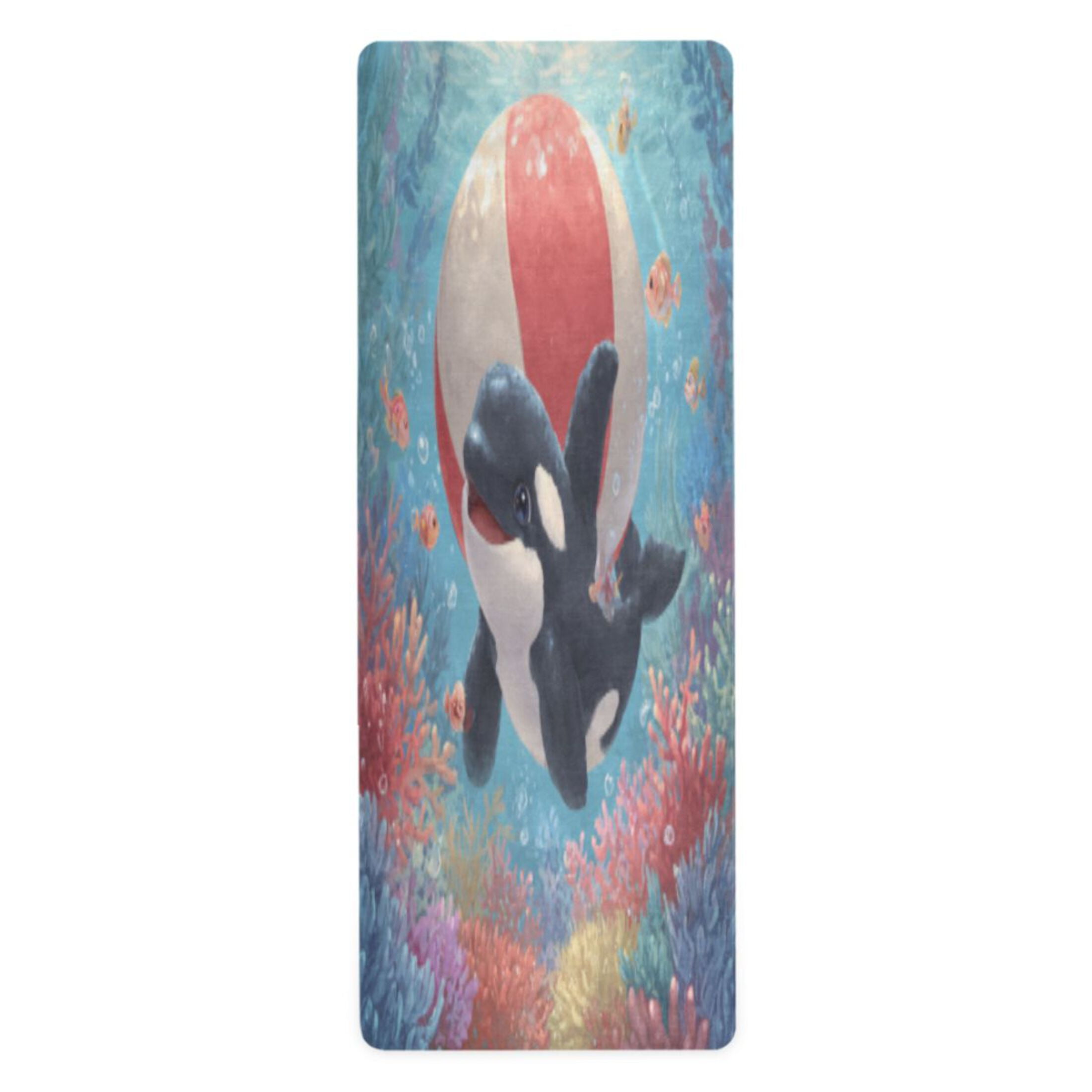 BZSMCE Yoga Mat Women Fitness Mat Coral Orca Fun Pattern