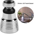 thumbnail image 3 of Sensor de temperatura del baño del kit del fregadero del fregadero del surtidor de vuelta del grifo 360 de Moutiece llevado, 3 of 5