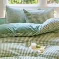 thumbnail image 4 of Camnix 2 Pack Plaid Pillow Shams- Checkered & Gingham Pillow Covers - Soft Microfiber - 19"x29" - Pillow Covers for Bed/Sofa - Retro Farmhouse Style, 4 of 7