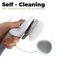 thumbnail image 4 of Dog & Cat Brush, Soft Self Cleaning Slicker Brush, Skin-Friendly Upgraded Dog Brush for Shedding, Massaging, and Grooming – Perfect for Long & Short Coats (Gray), 4 of 5