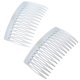 thumbnail image 1 of Camila Paris Cp3111 Peine lateral para el cabello francés, pequeño, curvo, blanco, con torcedura francesa, peines decorativos de sujeción fuerte, pinzas para el cabello para mujeres, moño, moño recogi, 1 of 5