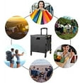 thumbnail image 6 of Foldable Utility Cart, Heavy Duty Plastic, Telescoping Handle, 4 Rotating Wheels, Black, Collapsible, 6 of 7