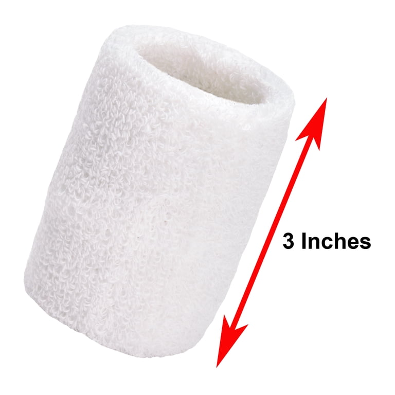 Tourna Athletic Performance Wristbands, White, 12-Pack photo 2