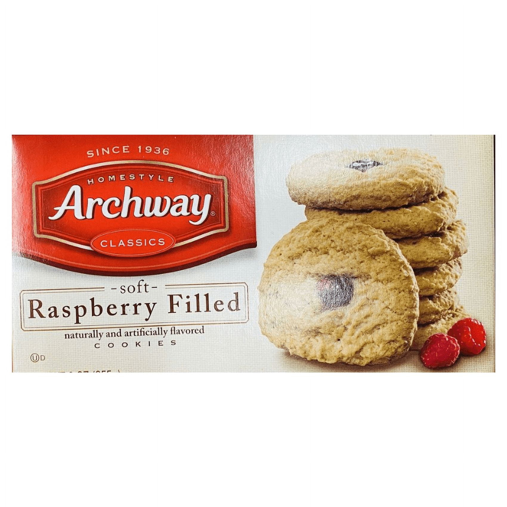 4x Archway Homestyle Classics Soft Raspberry Filled Cookies 9 Oz - 4 BOXES BULK