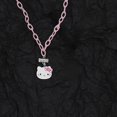 thumbnail image 1 of Y2k Hello Kitty Sanrio collar con cadena, aleación de cristales plateados, encanto femenino, diamantes de imitación, colgante gótico, joyería, regalo del Día de San Valentín, 1 of 4